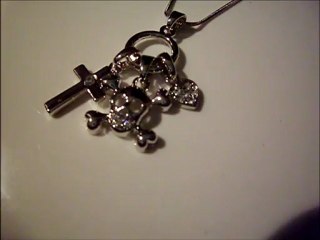 Heart-Star-Cross charm necklace.# 33