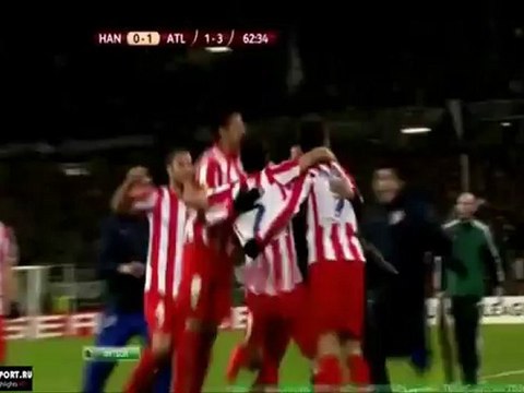 Adrian Lopez goal (Atletico Madrid) vs Hannover