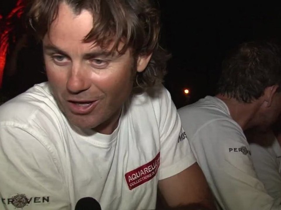 Solidaire du Chocolat - Interview de Yannick Bestaven à l'arrivée à Progresso