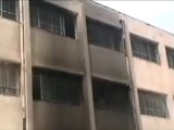 فري برس ريف حماه المحتل اثار الحرق على احدى المدارس في قلعة المضيق 5 4 2012