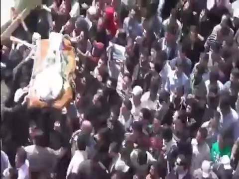 فري برس دمشق كفرسوسة مشهد من الأعلى لتشييع الشهيدين 5 4 2012