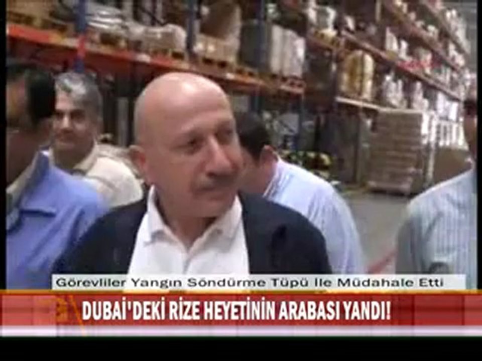 DUBAİ HEYET ARABA YANDI
