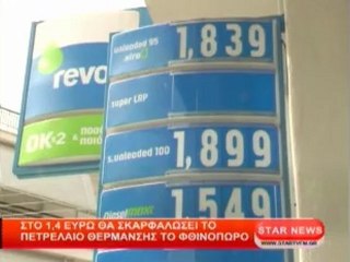 Στο 1,40 θα σκαρφαλώσει το πετράλαιο θέρμανσης το φθινόπωρο