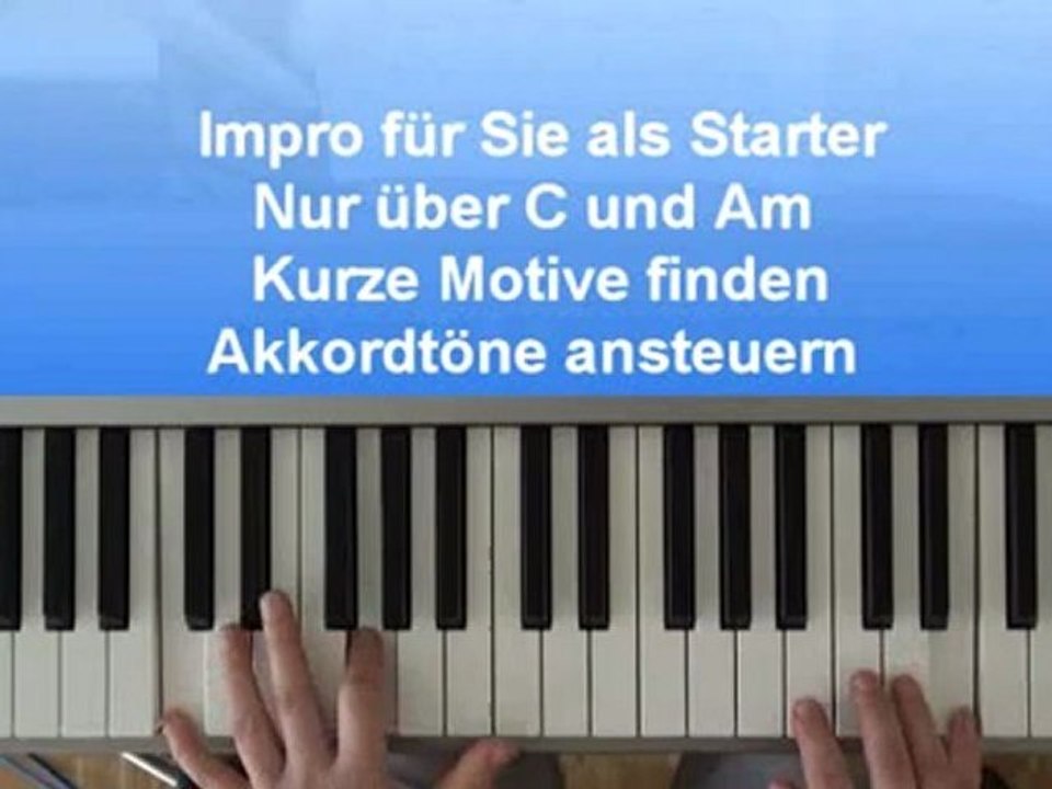 Klavier lernen: Improvisation Hallelujah L. Cohen