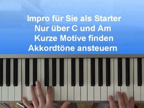 Klavier lernen: Improvisation Hallelujah L. Cohen
