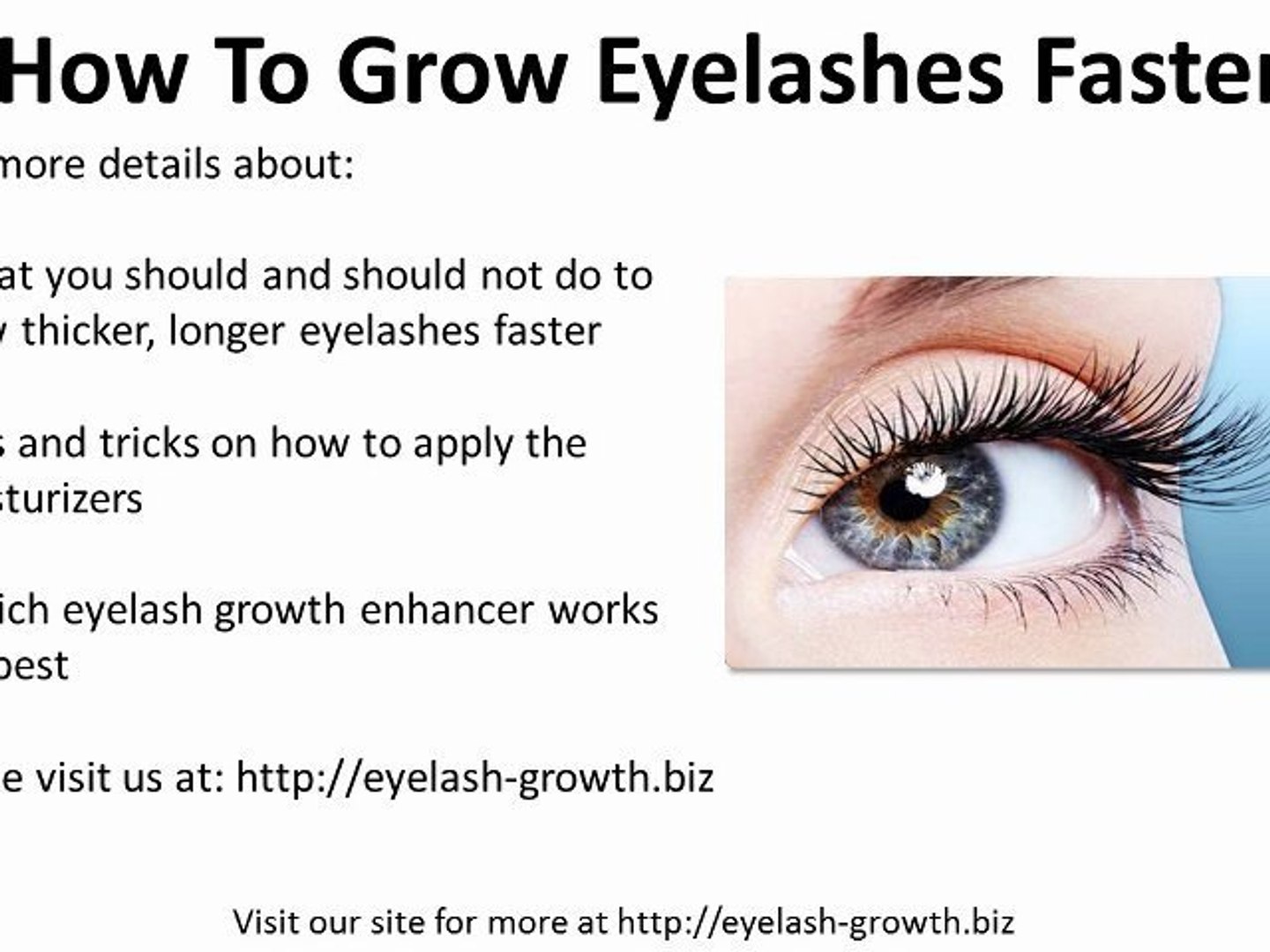 How To Grow Eyelashes Faster - video Dailymotion