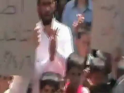 فري برس ريف حماه المحتل مظاهرة لنازحي قلعة المضيق بجمعة من جهز غازيا فقد غزا 6 4 2012 ج1