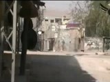 فري برس ريف دمشق دوما كتيبة شهداء دوما وهي تفجر دبابة لكتائب الأسد  6 4 2012