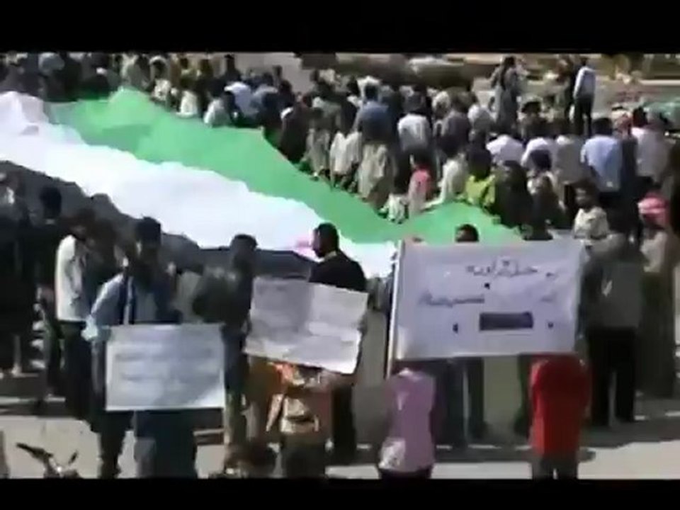 فري برس إدلب جبل الزاوية قرية سرجة مظاهرة في جمعة من جهز غازيا فقد غزا6 4 2012