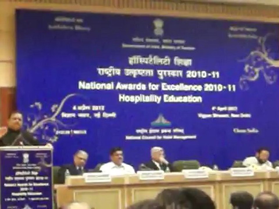 National Awards for Excellence in Hospitality Education for 2010-11