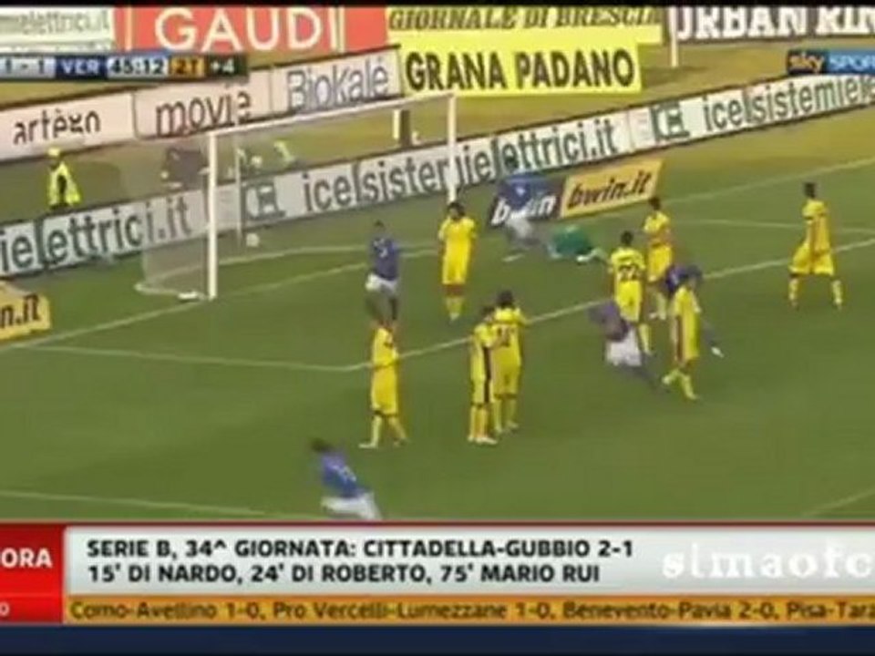 Highlights Brescia - Verona 2-1 (Serie B) 06/04/2012