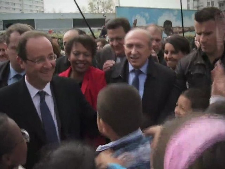 François Hollande à Vaulx-en-Velin