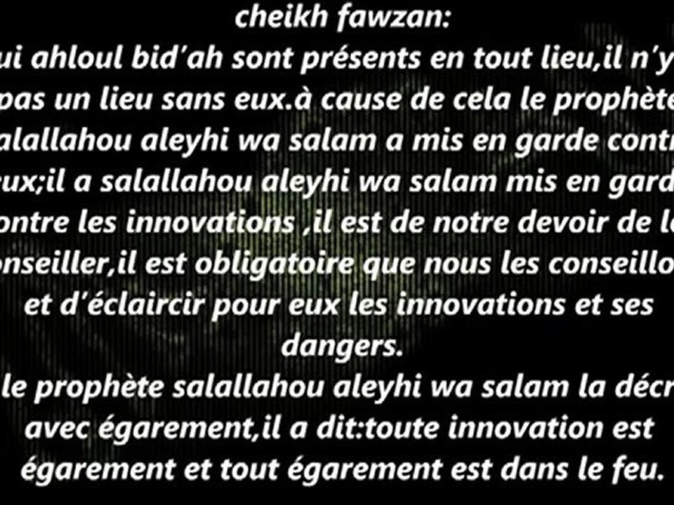 comment se comporter avec ahloul bid'ah