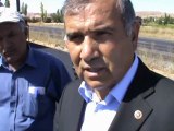 Aksaray Milletvekili Ali Rıza Alaboyun E-90 karayolunda sıcak asfalt çalışmalarını inceledi