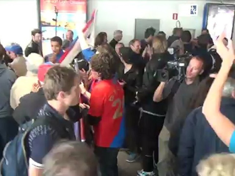 Retour des joueurs après Rouen-GFCOA (07/04/12)