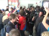 Retour des joueur à Ajaccio après Rouen-GFCOA du 7 avril 2012