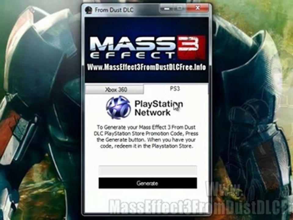 Mass Effect 3 From Dust DLC Free - Xbox 360 / PS3