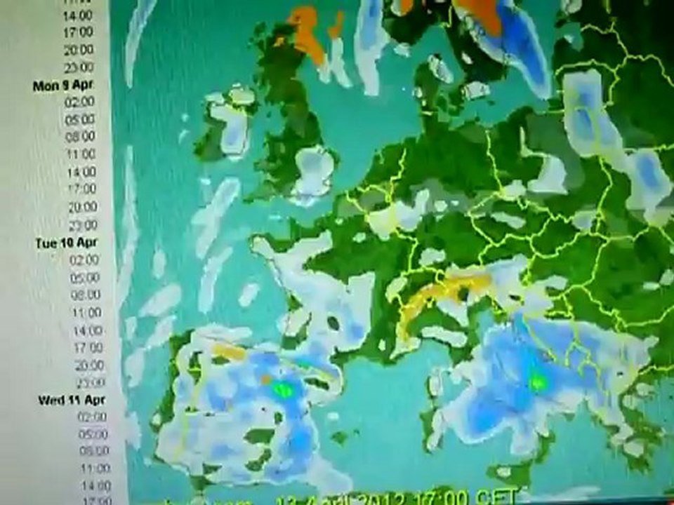 Prévision météo du dimanche 8 avril 2012 de FAB