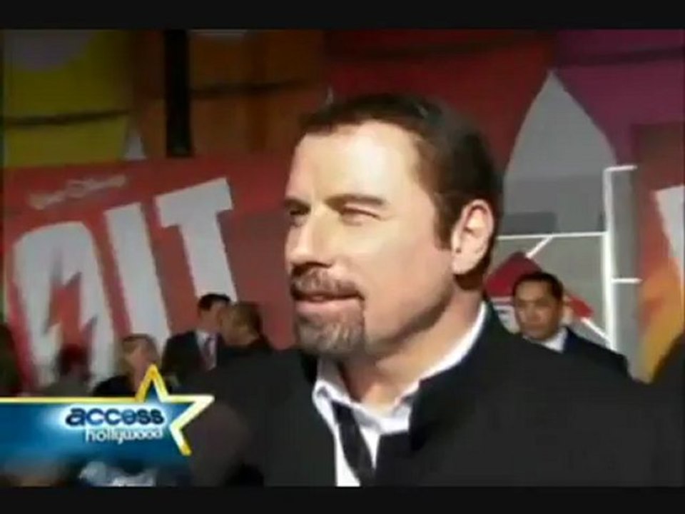 Bolt Premiere Interview With Miley Cyrus & John Travolta - 2008