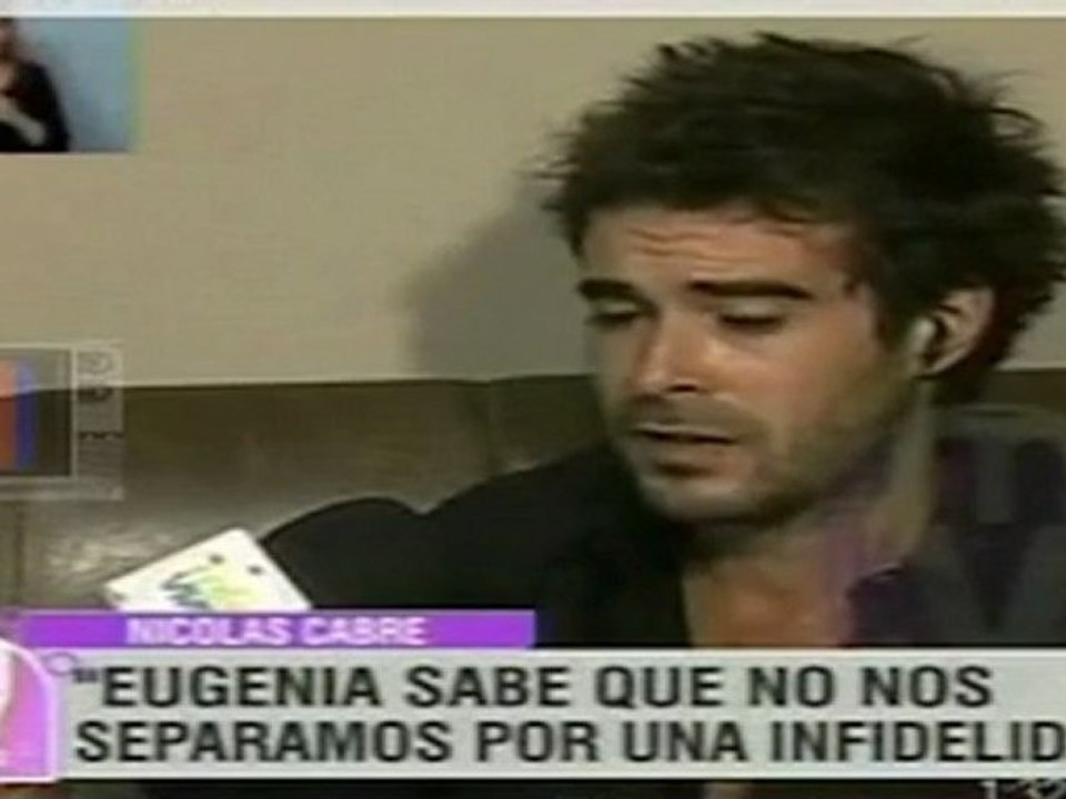 Nicolás Cabré con Viviana Canosa