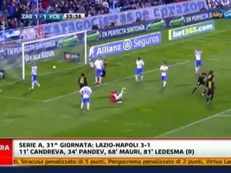 Highlights Saragozza - Barcellona 1-4 (Liga) 07/04/2012