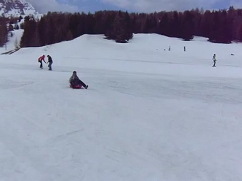 Descente en luge avec Simon