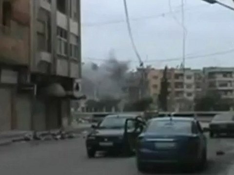 Amvid shows heavy shelling in Homs