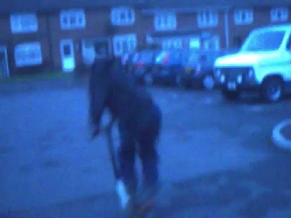 mee on a scooter
