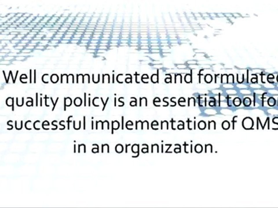 Contents of Quality Policy