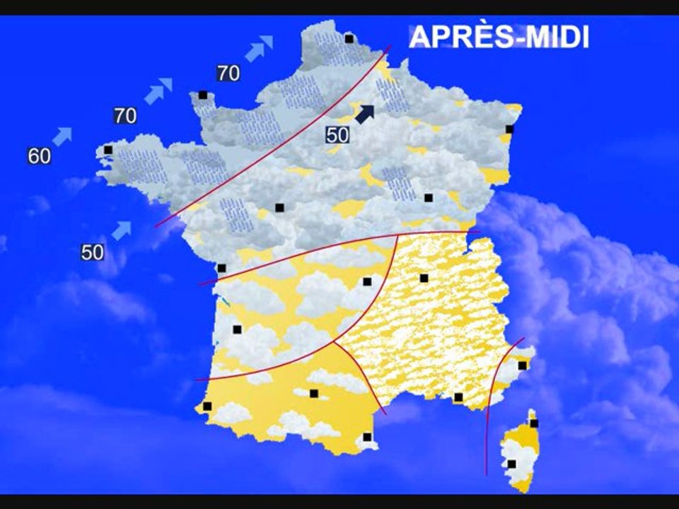Météo 9 avril 2012: Prévisions à 7 jours: pluie, orages, douceur !