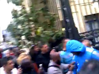 OM départ de l'hotel des joueurs à Versailles