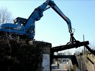 Démontage d'un pont ferroviaire