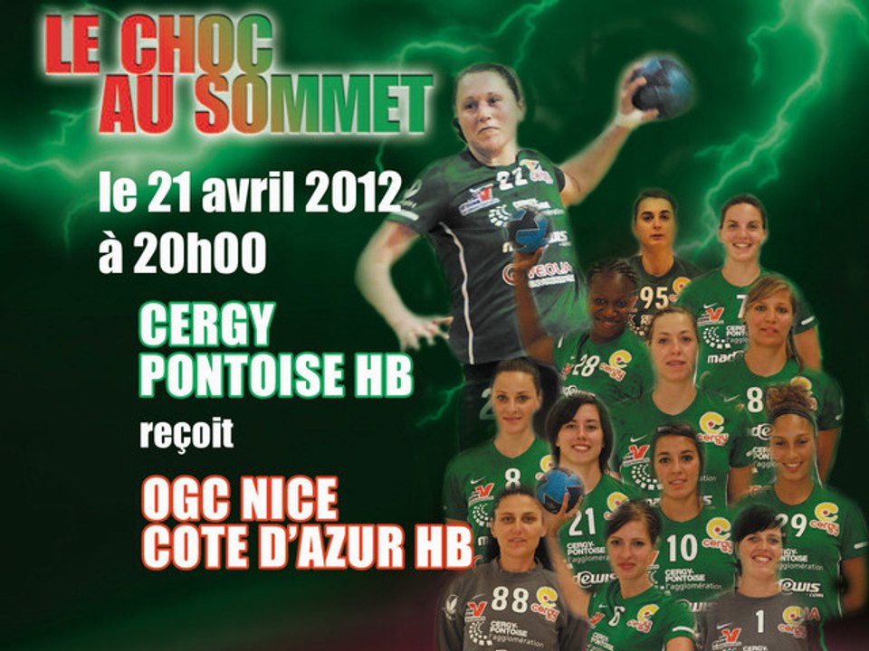CERGY PONTOISE HANDBALL reçoit OBC NICE COTE D'AZUR - D2 Féminin