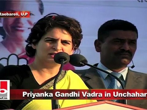 Priyanka Gandhi Vadra in Unchahar (Raebareli) talks about Sonia Gandhi’s commitment