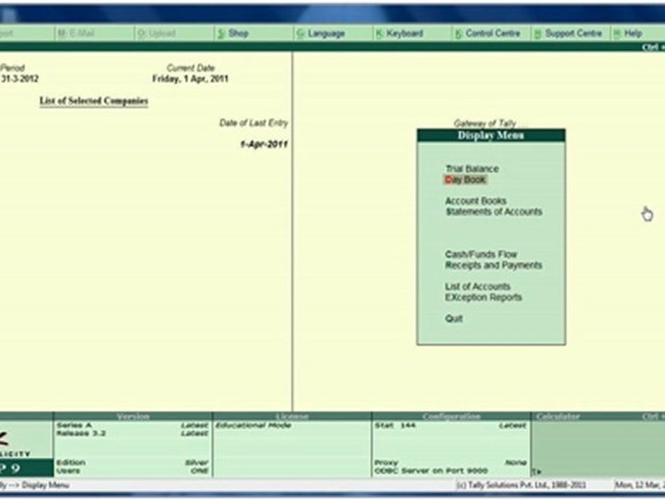 payment entry|Tally synchronisation|Tally features|Tally web interface