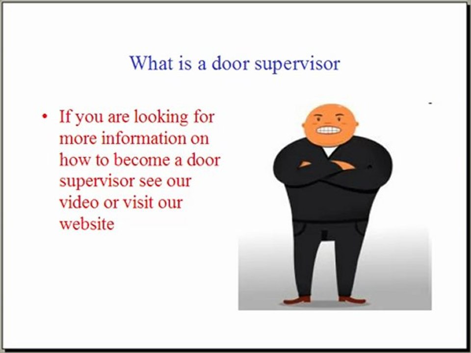 Door supervisor training courses