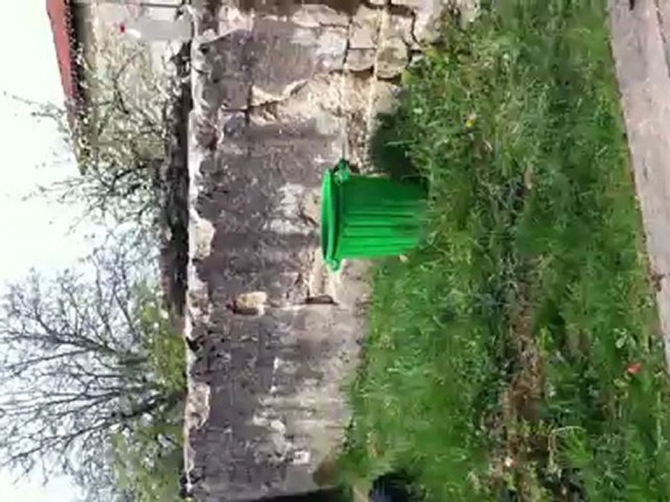 tir dans une poubelle