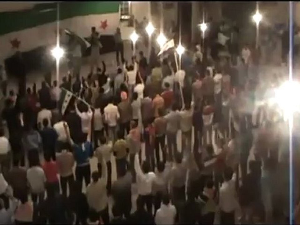 فري برس ريف حلب دارةعزة مظاهرة مسائية نصرة للريف الحلبي الحر والمدن المنكوبة  9 4 2012 ج3