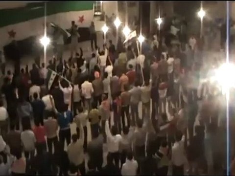 فري برس ريف حلب دارةعزة مظاهرة مسائية نصرة للريف الحلبي الحر والمدن المنكوبة 9 4 2012 ج3