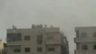 فري برس  حماة المحتلة الجيش السوري يقصف الابنية في حي الاربعين