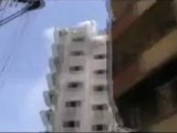 فري برس حمص جورة الشياح قصف عنيف جدا على الحي بالمدفعية كتائب بشار تهدم المنازل  9 4 2012