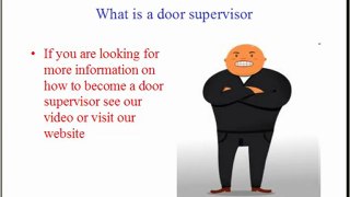 Door supervisor training courses