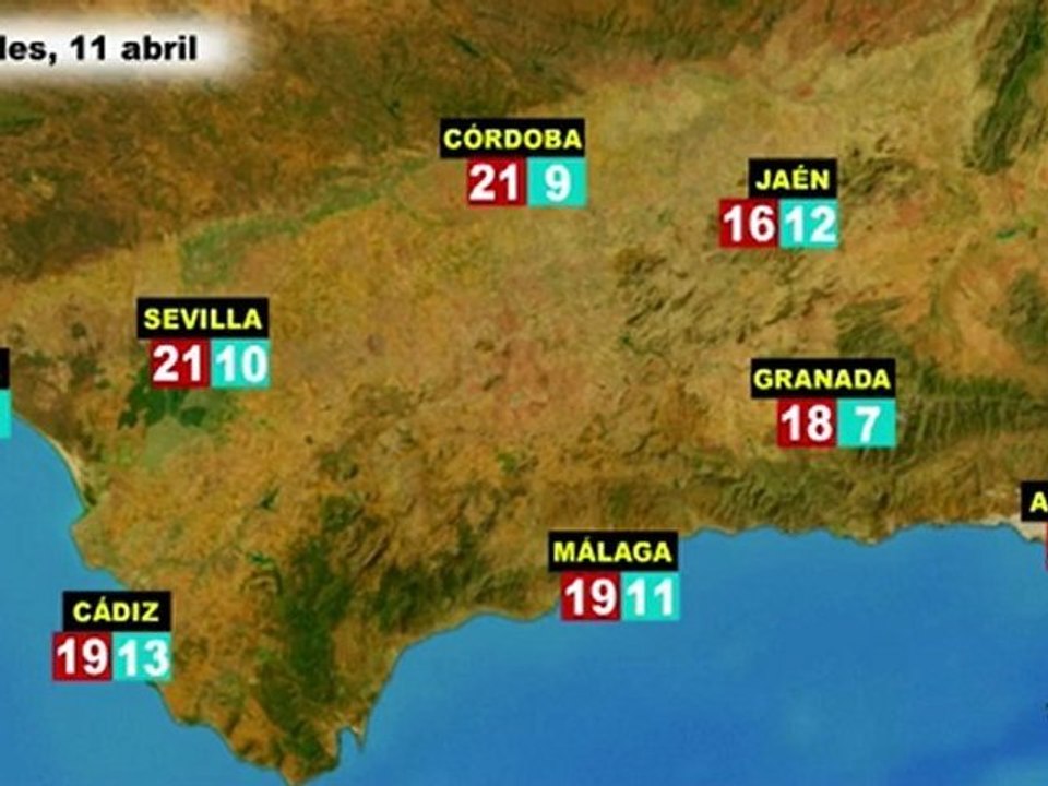 El tiempo en España por CCAA, el martes 10 y miércoles 11 de abril