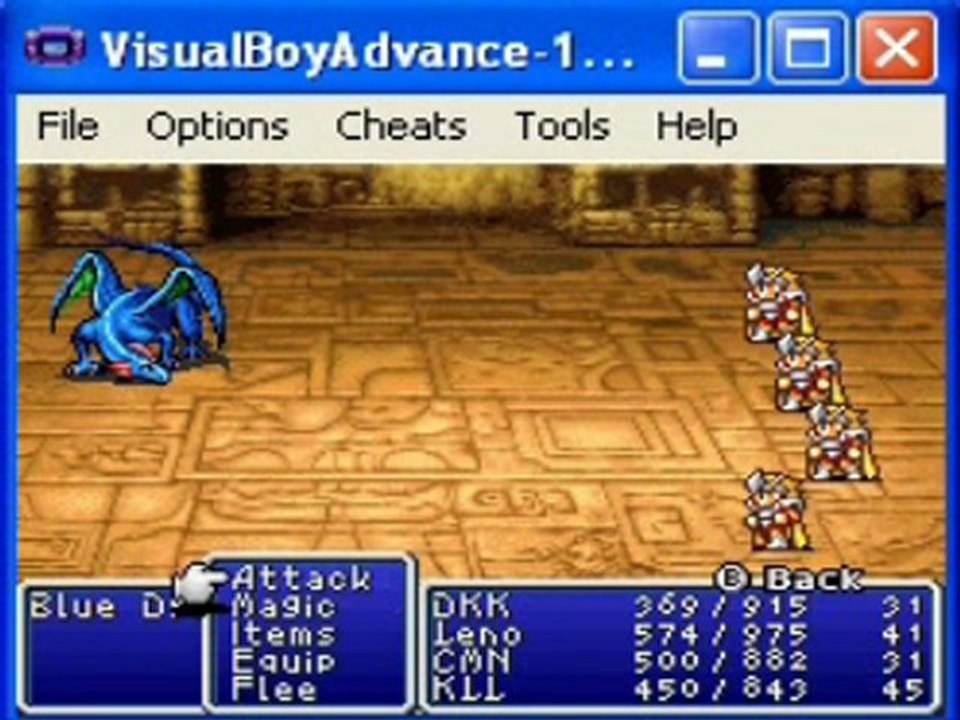 FF1 DOS (GBA) Boss vs. Blue Dragon