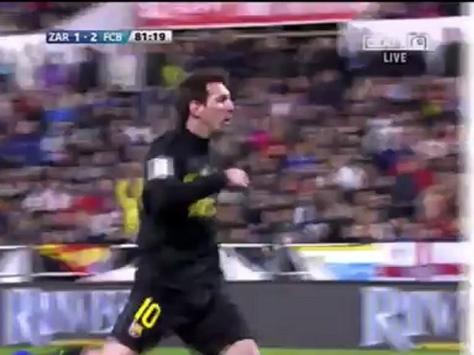 Real Zaragosa - Barcelona 1-4 Highlights HD GOLTV 07.04.2012