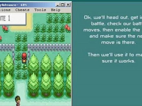 Pokemon FireRed - How to Use Battle Move Modifier Gameshark Code