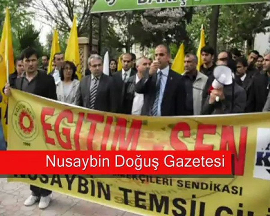 Nusaybin’de Kızıltepe Eğitim Sen Üyesinin Sürgün Edilmesi Protesto Edildi