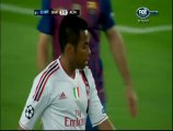 Saque de Arco de Valdez, Milan parado en mitad de cancha ('21) - Barcelona vs Milan - Champions League 2011/2012