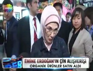 Emine Erdoğan Çin'den organik ürünler aldı