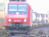 Züge beim Bf Rheinbrohl, 143, 2x 151, 2x 185, 4x 140, SBB Re482, Railion 189, ERS 189, 2x 425